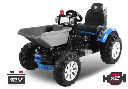 Tracteur électrique Bleu avec godet 2 x 30W