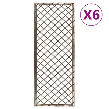 Treillis de jardin 6 pcs 30x120 cm Saule 2