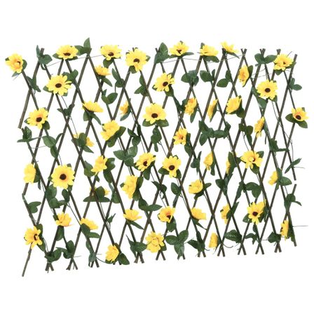 Treillis de lierre artificiel extensible jaune 180x60 cm