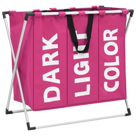 Trieuse à linge à 3 sections Rose