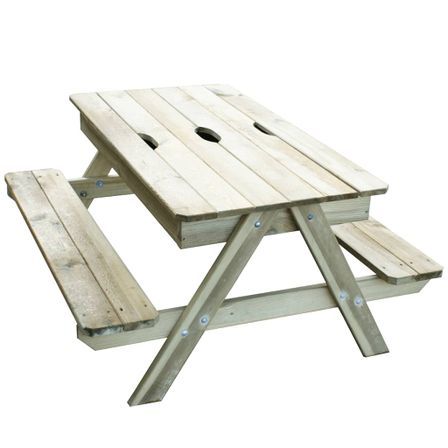 TRIGANO Table de pique-nique de jeu Picsand 100 x 97 x 57 cm J-JOU054