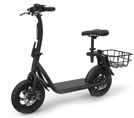 Trottinette électrique avec panier 350W 10 Ah LithiumCBeach noir