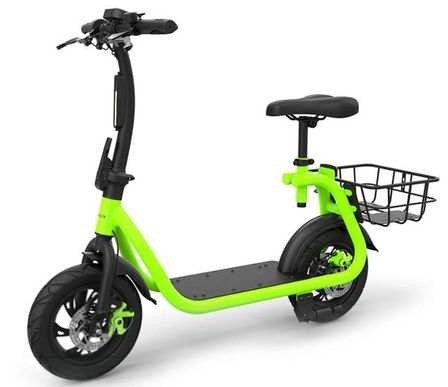 Trottinette électrique avec panier 350W 4,4Ah Lithium Beach jaune