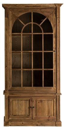 Vaisselier 3 portes pin massif recyclé foncé Koyka