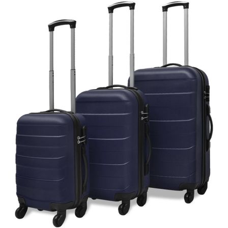 Valise rigide 3 pièces Bleu