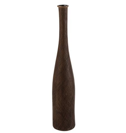 Vase bouteille résine marron Cintee