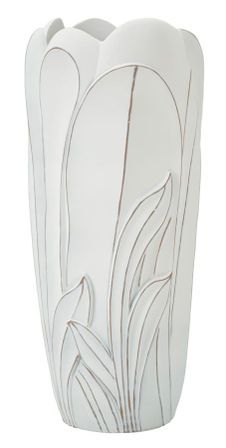 Vase céramique décoratif grand format relief GARDY signature