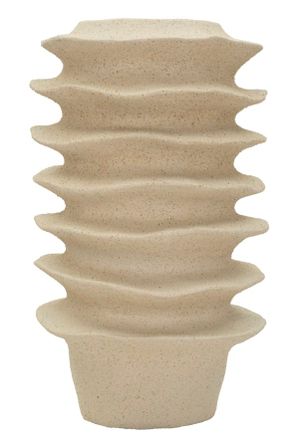 Vase de style japandi à motif de bandes ondulées ø 29 x 49 cm