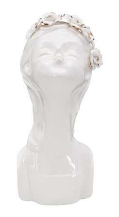 Vase décoratif buste femme fleurs design élégant ROSA
