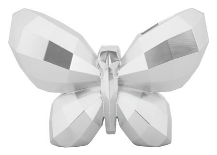 Vase décoratif papillon argenté design cubiste Papillon