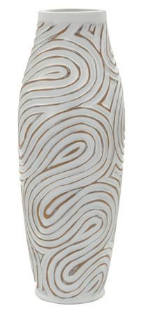 Vase décoratif résine spirale relief design élancé ALIX