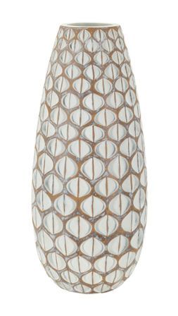 Vase décoratif résine texture géométrique design moderne RICCI