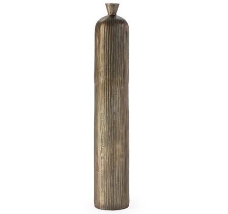 Vase en aluminium doré antique DUVA – H 103 cm