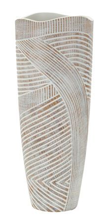 Vase en résine et bois cm ø 18 x 45