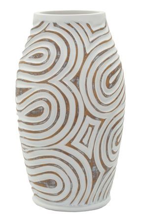 Vase en résine oblix cm ø 19,5x35 (trou cm ø 10,5)