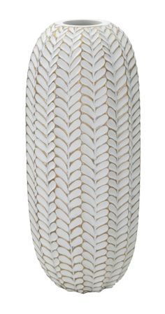 Vase résine feuille cm ø 18,5x46