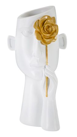 Vaso face c/fiore cm 14x13x27