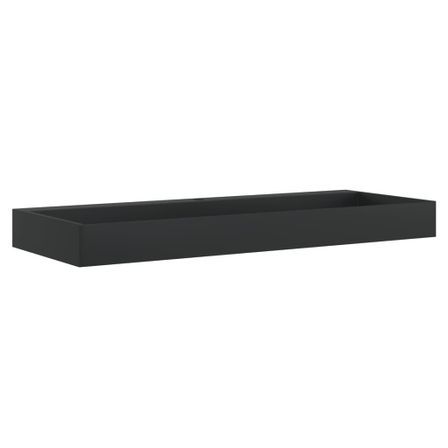 Vasque 120x46x11 cm fonte minérale/marbre noir mat