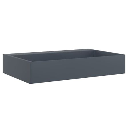 Vasque 60x38x11 cm fonte minérale/marbre anthracite