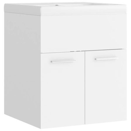 Vasque avec lavabo intégré 41 cm Blanc