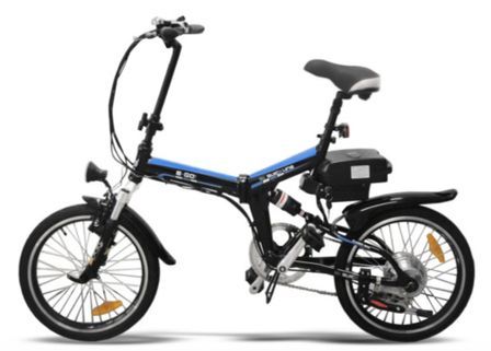 Vélo électrique E-Go Quick Line 250W noir et bleu 2