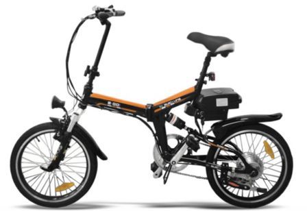 Vélo électrique E-Go Quick Line 250W noir et orange