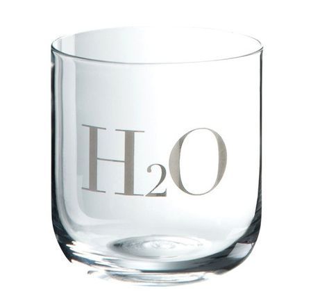 Verre à eau transparent et argenté Liath