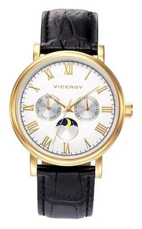 Viceroy Men 401029-03 - Multifunction - Stainless Steel Case - 40 Mm - Leather/cuoio Strap - Water Resistant: 50 Meters