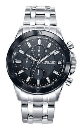 Viceroy Men 471063-57 - Chronograph - 42 Mm - Stainless Steel Case And Bracelet - Water Resistant: 100 Meters