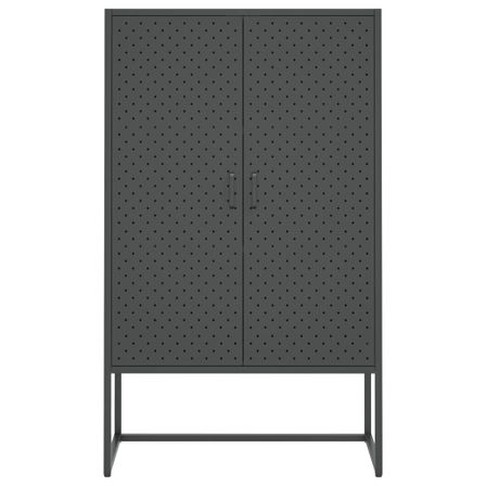 Vitrine Anthracite 80x35x135 cm Acier