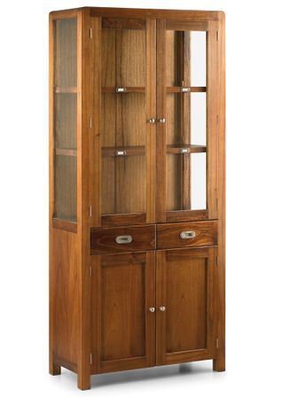 Vitrine en bois massif de Mindy 4 portes 2 tiroirs SOKY