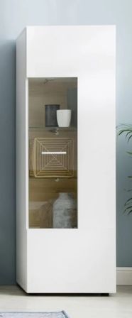 Vitrine mélaminée blanc Jordana L 55 cm