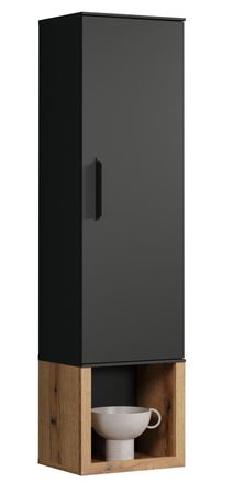 Vitrine murale en gris et chêne Evoke Lunix 35 cm