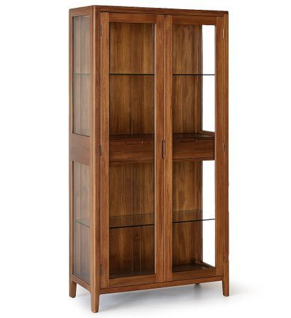 Vitrine VALENCIA – Elégance verticale en bois d’acajou