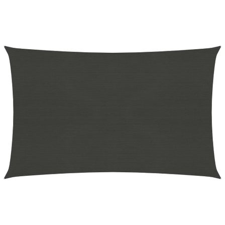 Voile d'ombrage 160 g/m² Anthracite 2,5x4 m PEHD