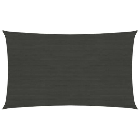 Voile d'ombrage 160 g/m² Anthracite 3x5 m PEHD