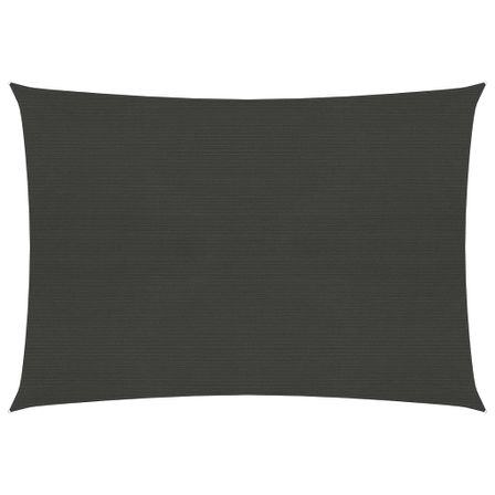Voile d'ombrage 160 g/m² Anthracite 6x7 m PEHD