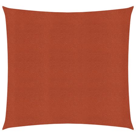 Voile d'ombrage 160 g/m² carré terre cuite 3,6x3,6 m PEHD