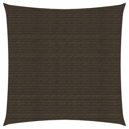 Voile d'ombrage 160 g/m² Marron 3,6x3,6 m PEHD