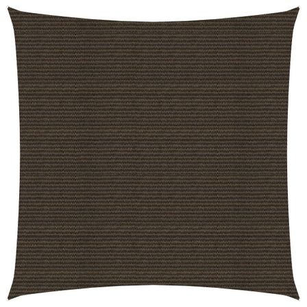 Voile d'ombrage 160 g/m² Marron 6x6 m PEHD