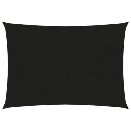 Voile d'ombrage 160 g/m² Noir 2,5x4 m PEHD