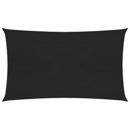 Voile d'ombrage 160 g/m² Noir 2,5x5 m PEHD