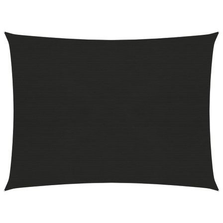 Voile d'ombrage 160 g/m² Noir 2x3,5 m PEHD