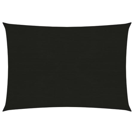 Voile d'ombrage 160 g/m² Noir 3,5x5 m PEHD