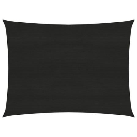 Voile d'ombrage 160 g/m² Noir 3x4 m PEHD