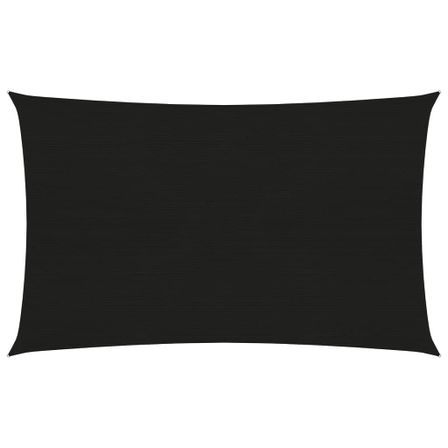 Voile d'ombrage 160 g/m² Noir 3x5 m PEHD