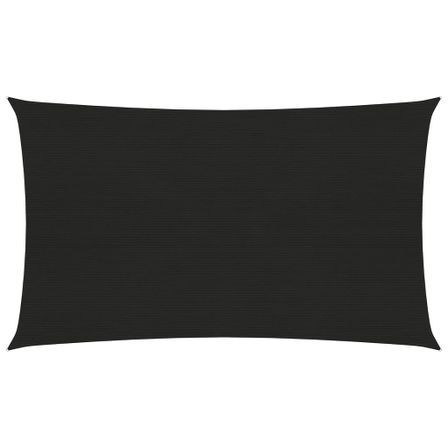 Voile d'ombrage 160 g/m² Noir 3x6 m PEHD