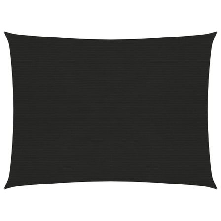 Voile d'ombrage 160 g/m² Noir 5x6 m PEHD