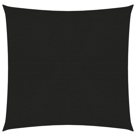 Voile d'ombrage 160 g/m² Noir 6x6 m PEHD