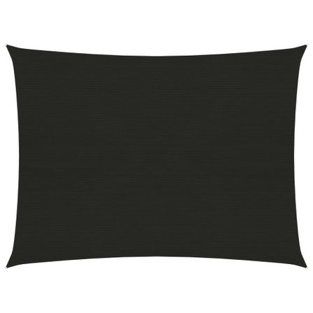 Voile d'ombrage 160 g/m² Noir 6x7 m PEHD